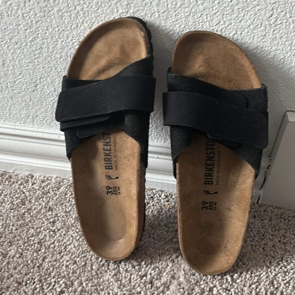 NEW Birkenstock Oida Black Leather Suede Sandals Size 39 - Picture 6 of 7